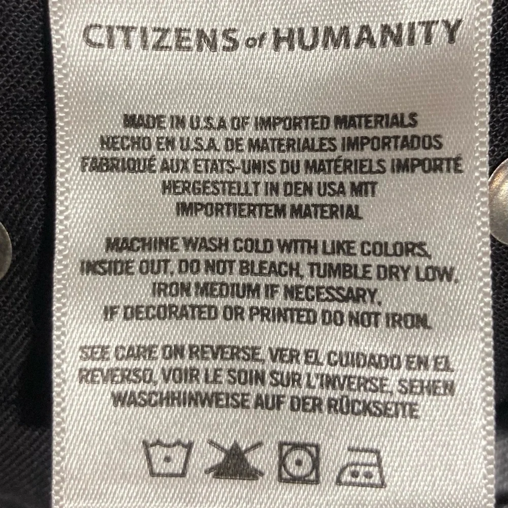 Citizens Of Humanity Rocket Crop High Rise Skinny Gray Stretch Jeans Size 24/25